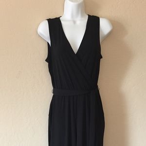 NY Collection Petite Surplice Belted Jumpsuit